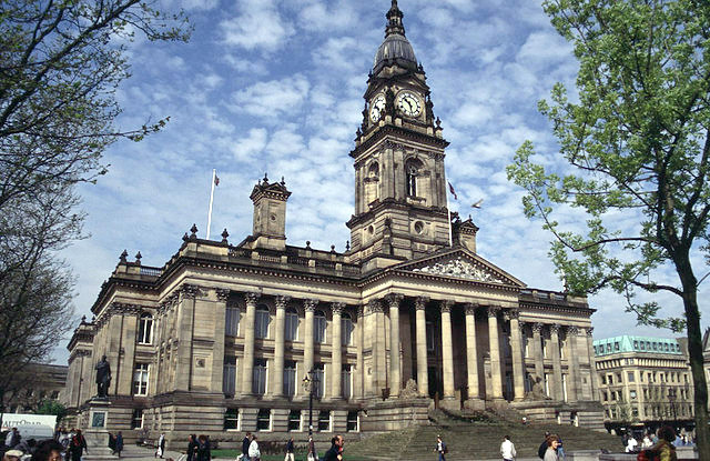 The town hall in the middle of Bolton